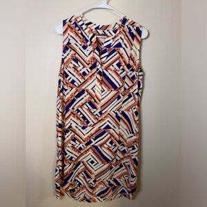 Vince Camuto Geometric Patterned Sleeveless Dress